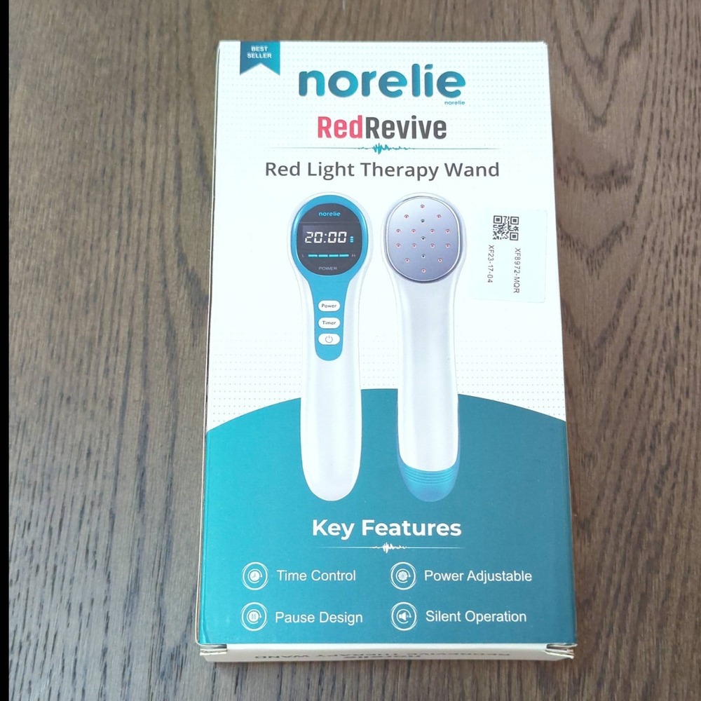 Norelie RedRevive Red Light Laser Therapy‎ Wand with Holder and Gel, Glasses